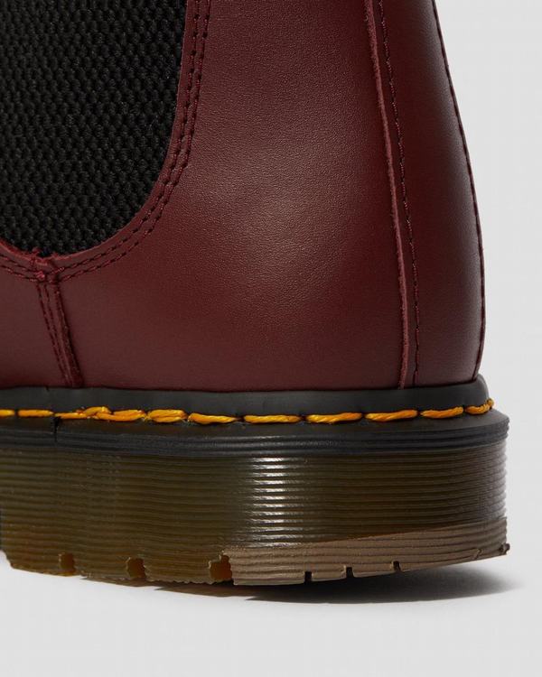 Dr Martens Dámské Chelsea Boty 2976 Slip Resistant Červené, CZ-759461